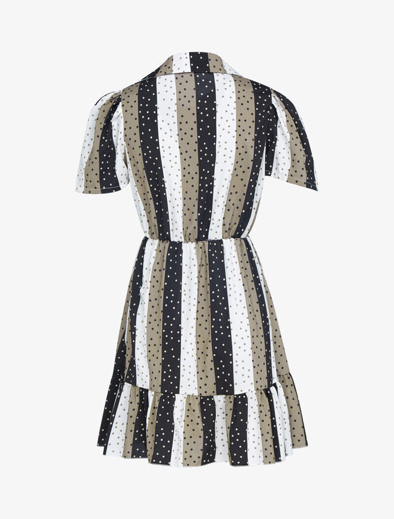 Robe patineuse à imprimés - noir - 2
