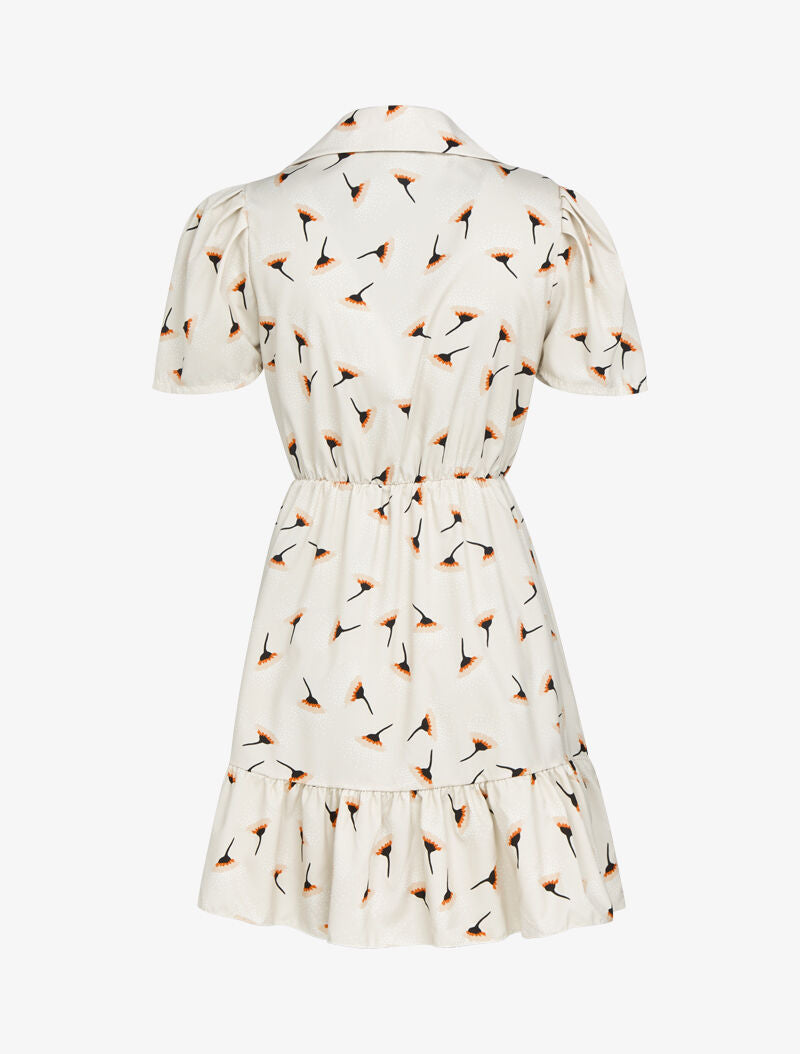 Robe patineuse à imprimés - beige - 2