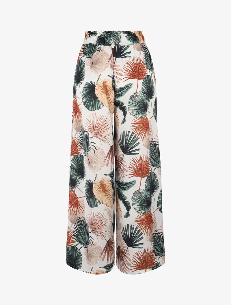 Pantalón 7/8 con estampados - crudo