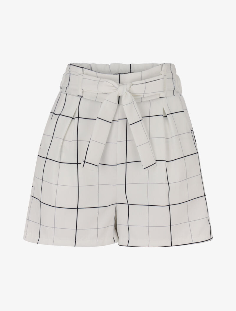 Mini short à imprimé carreaux - ecru - 3