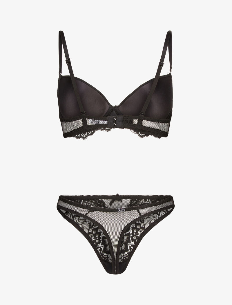 Ensembles en dentelle et résille - noir - 2