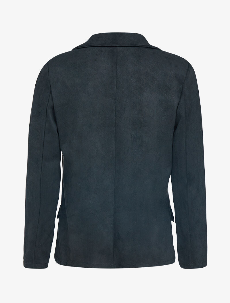 Blazer fluide effet daim - noir - 2