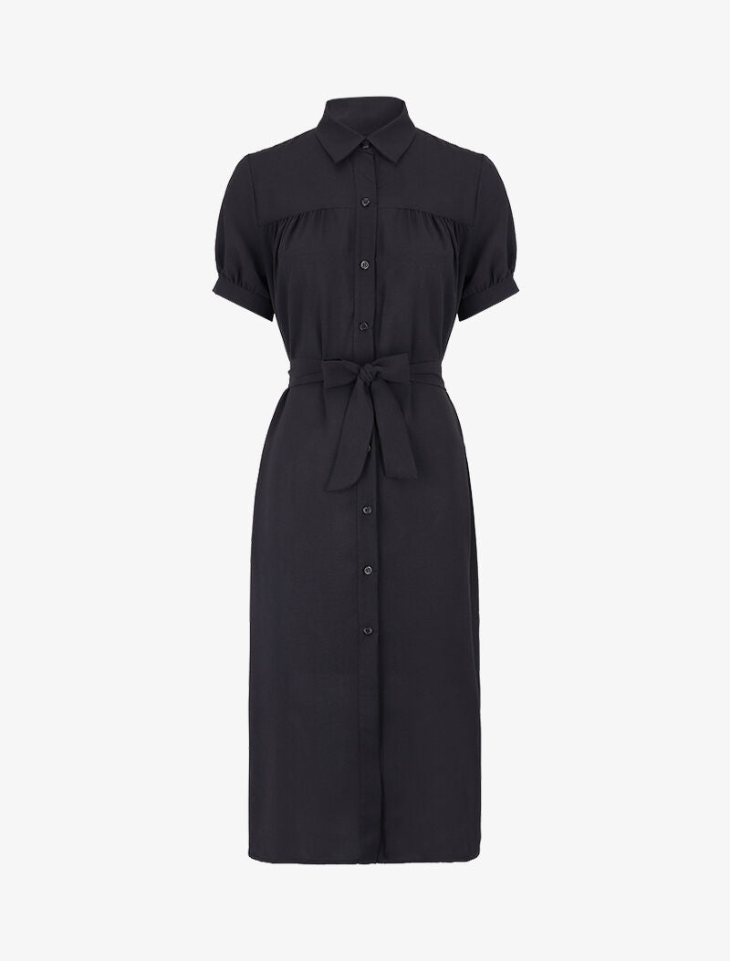 Robe chemise à manches courtes - noir - 3