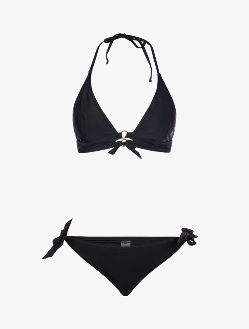 Bikini à détails métalliques - noir - 1