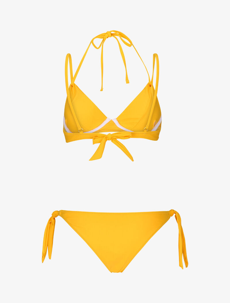 Bikini emboitant à jeu de liens - moutarde - 2