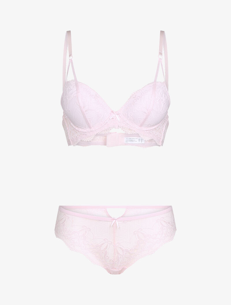 Ensemble en dentelle baroque - rose - 3