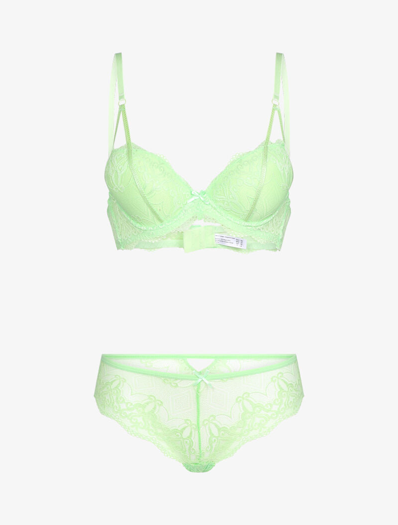 Ensemble en dentelle baroque - vert menthe - 1
