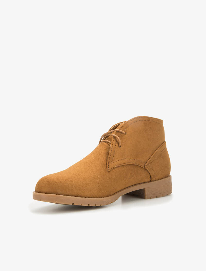 Boots suédine lacets - camel - 3
