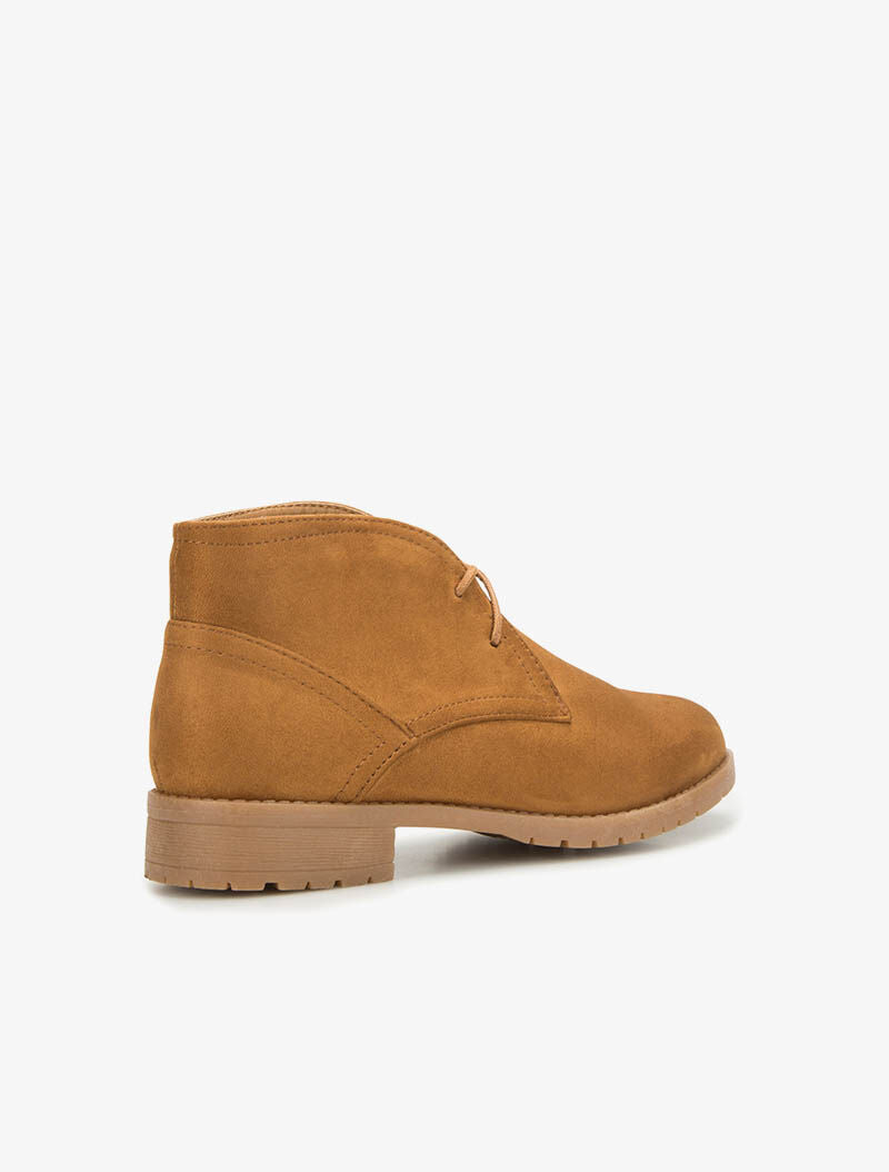 Boots suédine lacets - camel - 4