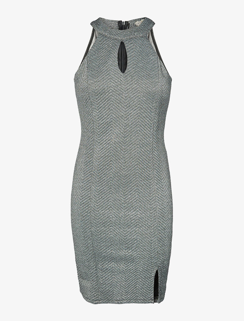 Robe col américain irisée - gris - 3