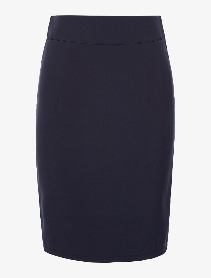 Jupe tailleur 2 plis - marine - 3