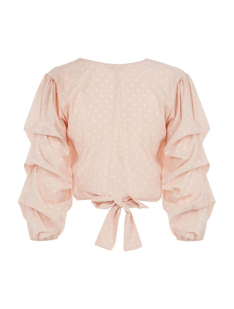 Crop top à pois - rose - 2