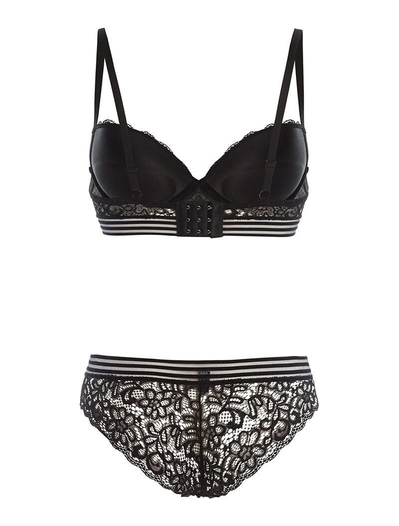 Ensemble SG et culotte à lignes - noir - 2