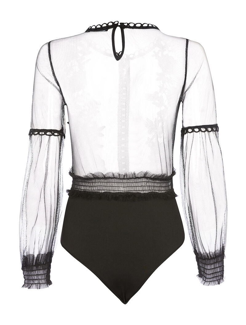 Body en tulle - noir - 2