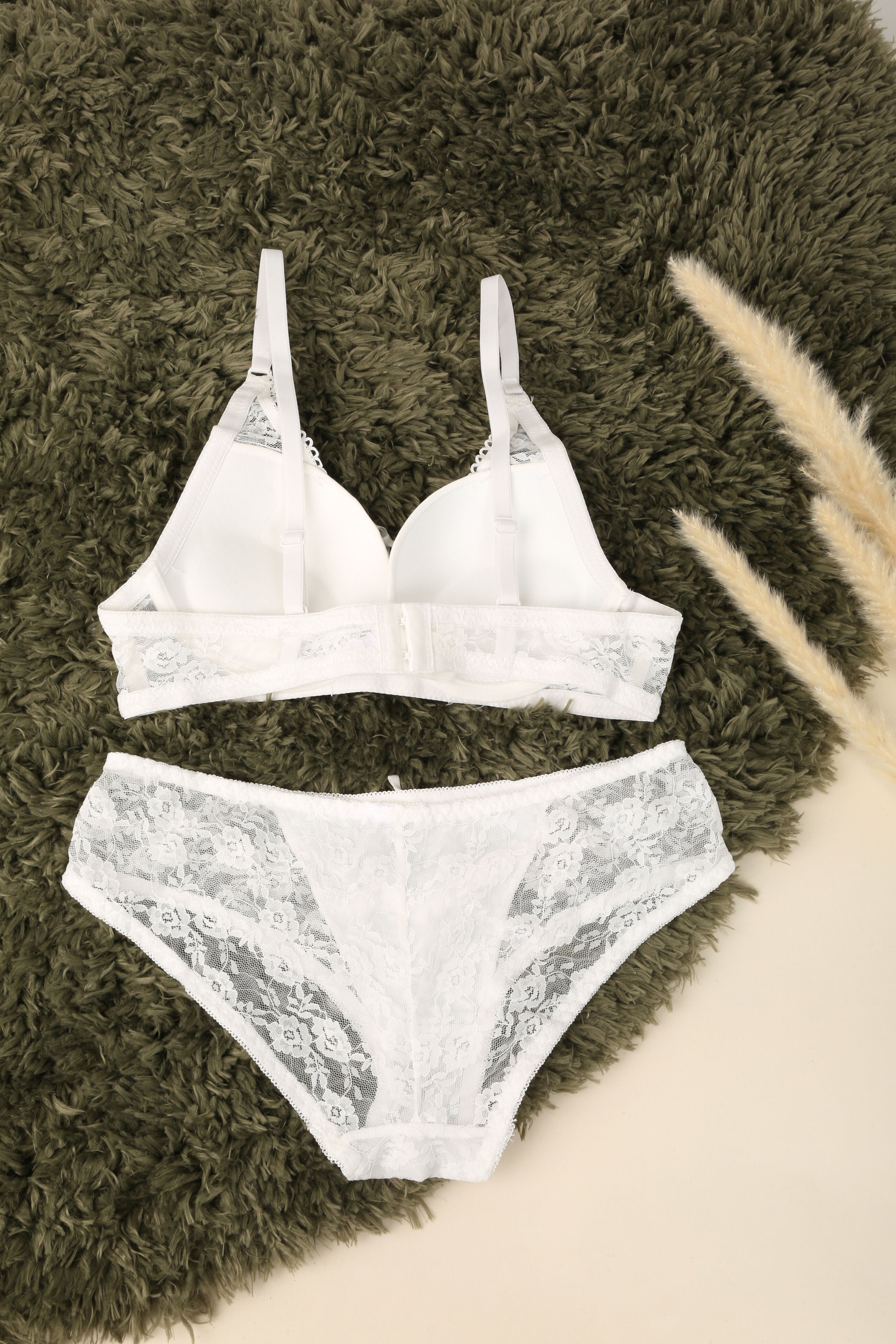 Ensemble sexy à corsage - Blanc - 2