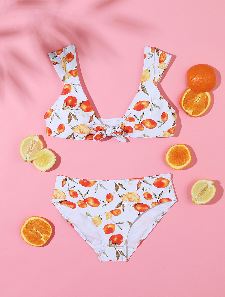 Bikini à imprimé citrons - Blanc - 1