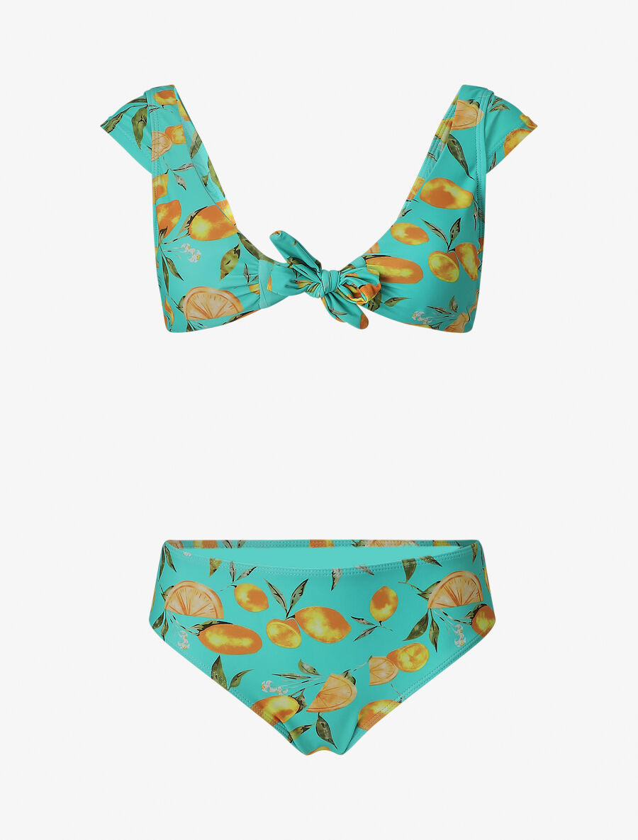 Bikini à imprimé citrons - Turquoise - 1