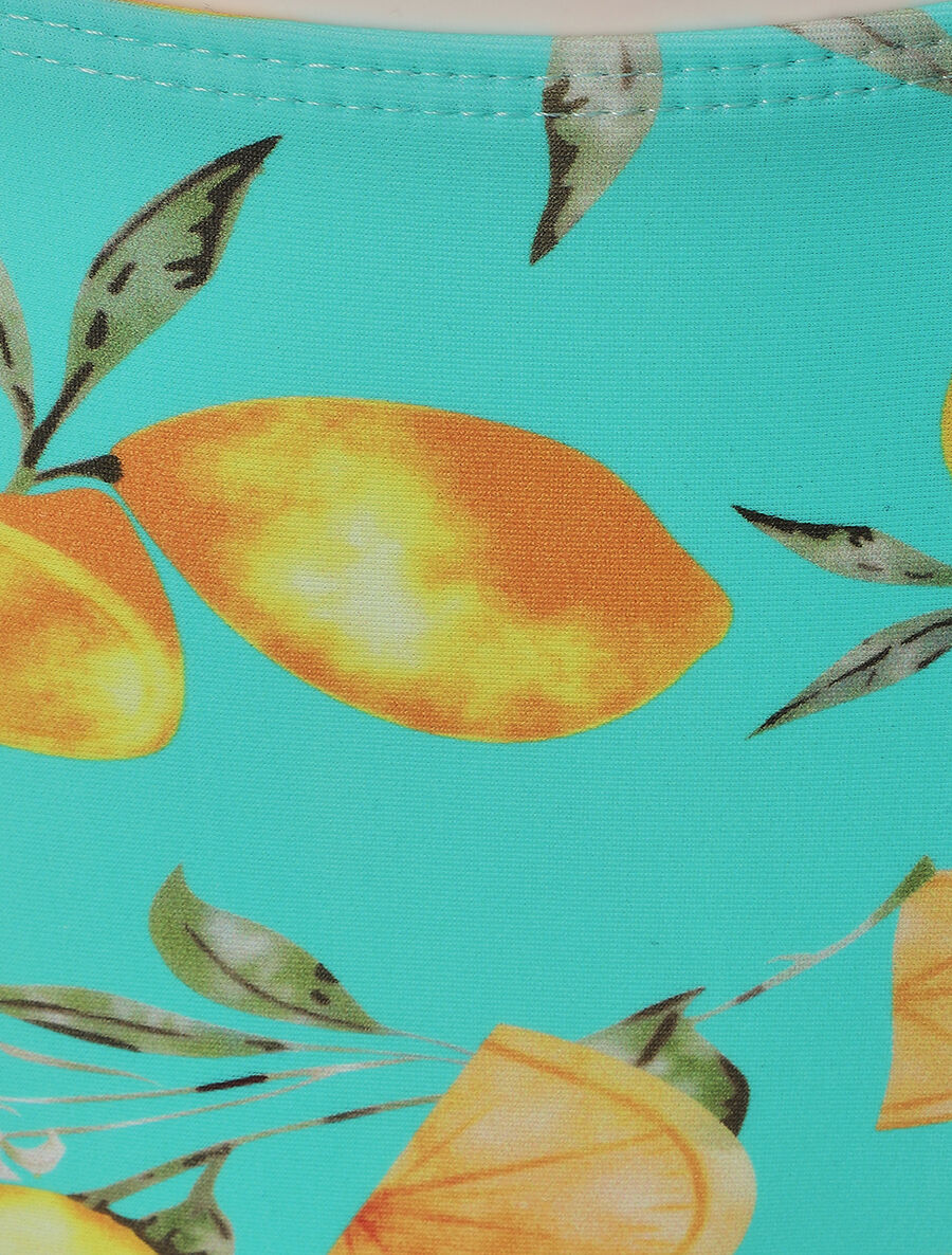 Bikini à imprimé citrons - Turquoise - 3
