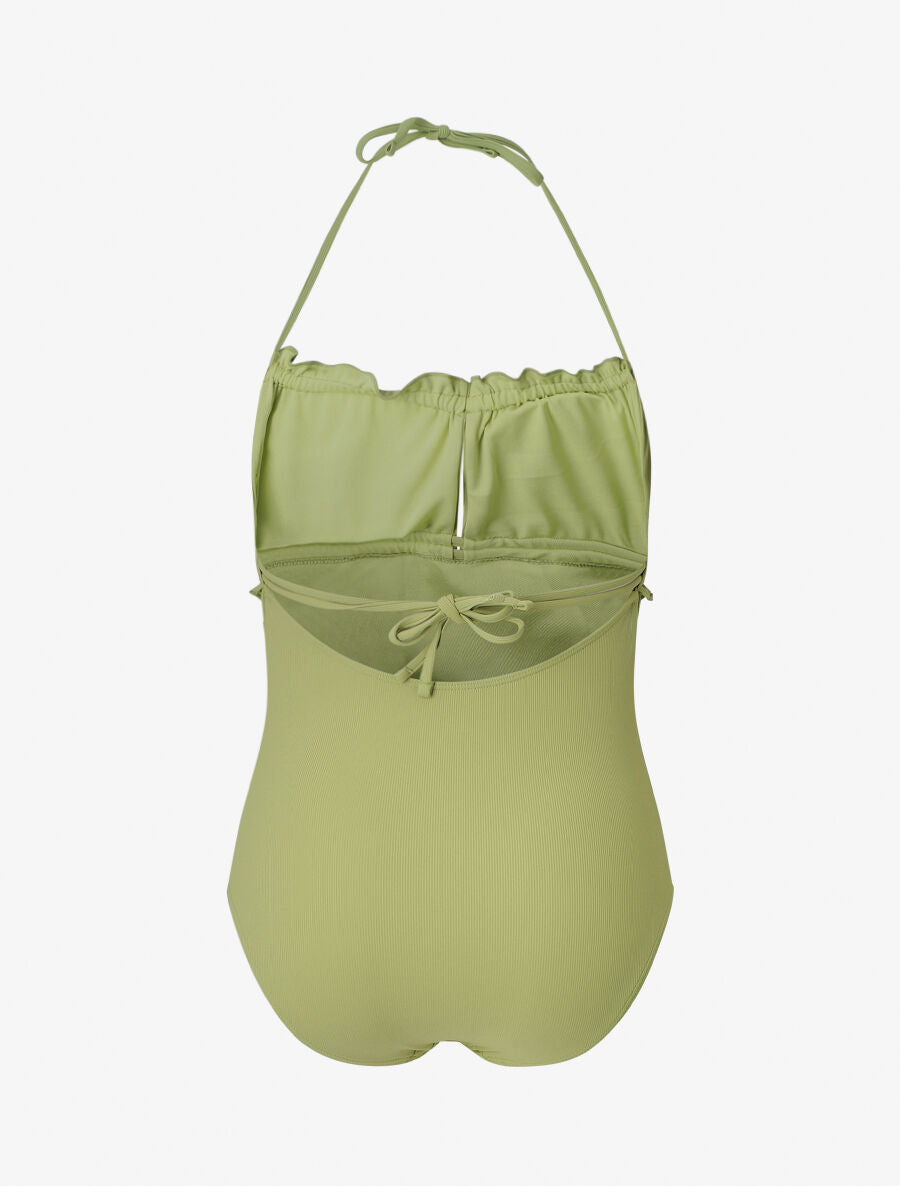 Maillot de bain une pièce à volants - Vert pomme - 2