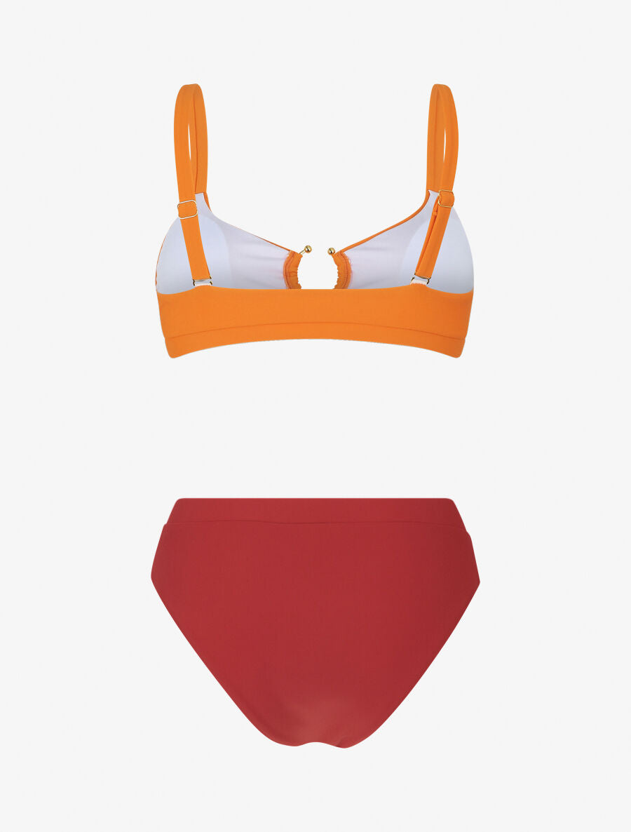Bikini dépareillé à anneau - Orange - 2