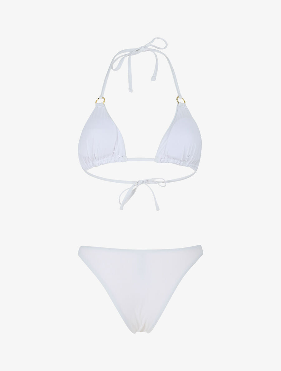 Bikini triangle à anneaux - Blanc - 2