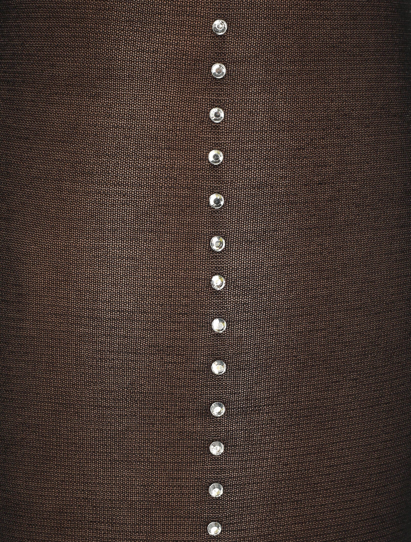Collants effet bas couture à strass - Noir - 3