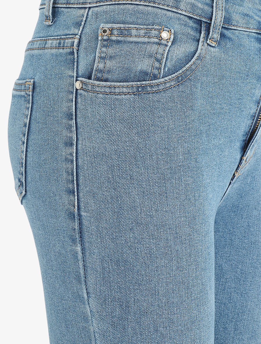 Jean skinny taille haute - Bleu clair - 3