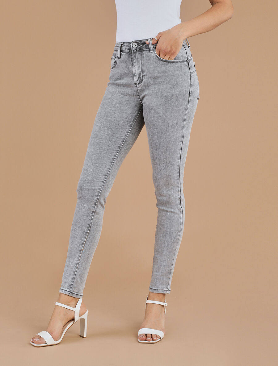 Jean push up coupe slim - Gris - 4