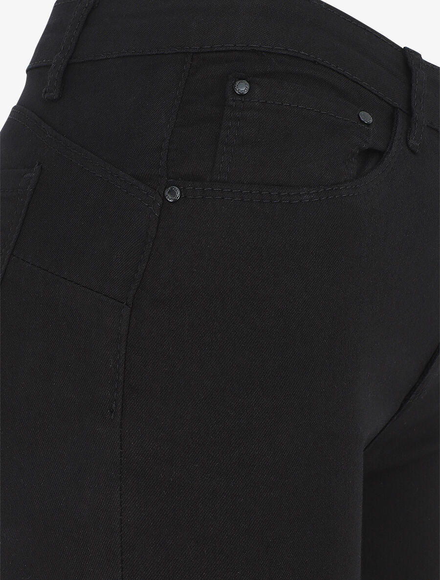 Jean uni coupe skinny - Noir - 3