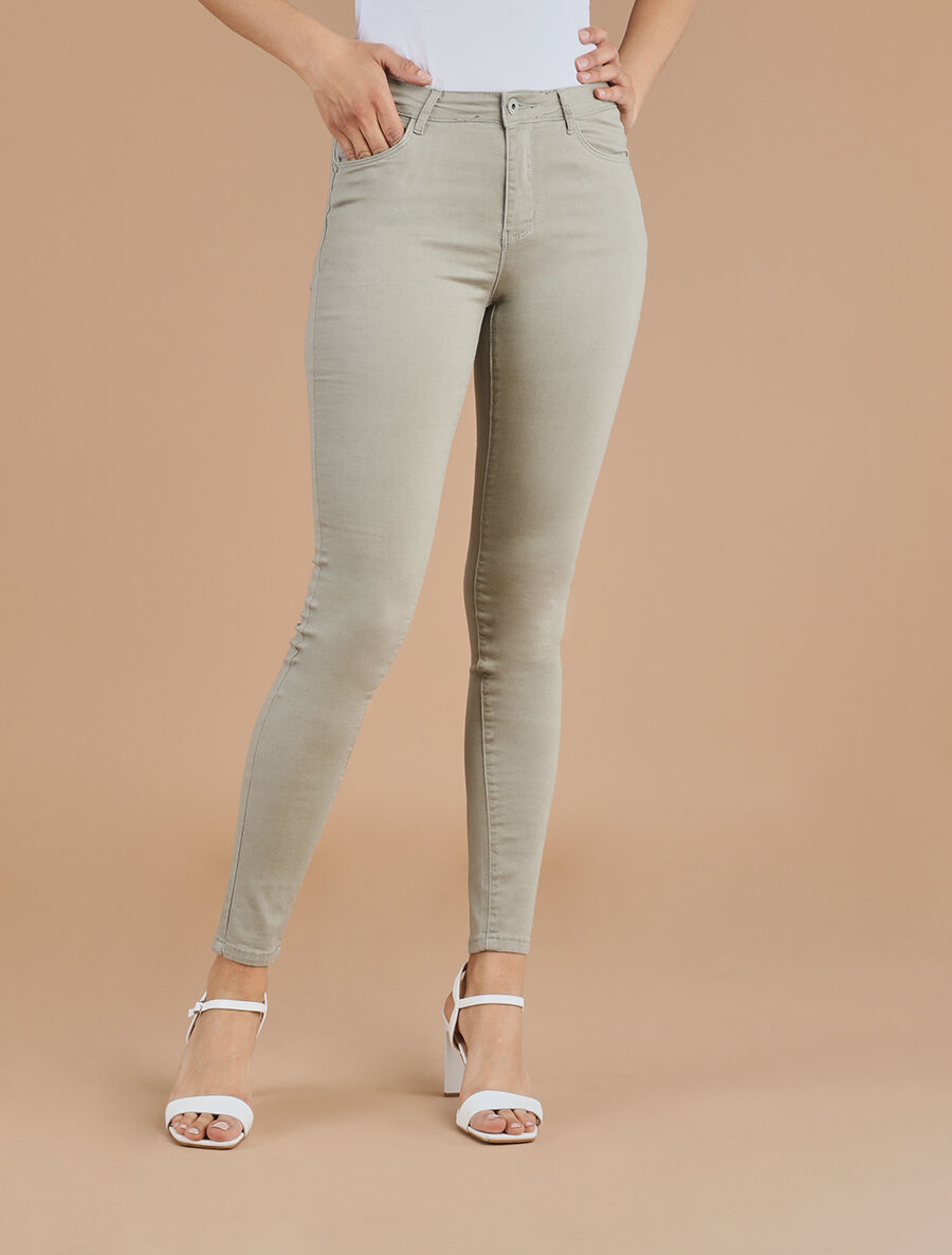 Jean uni coupe skinny - Kaki - 4