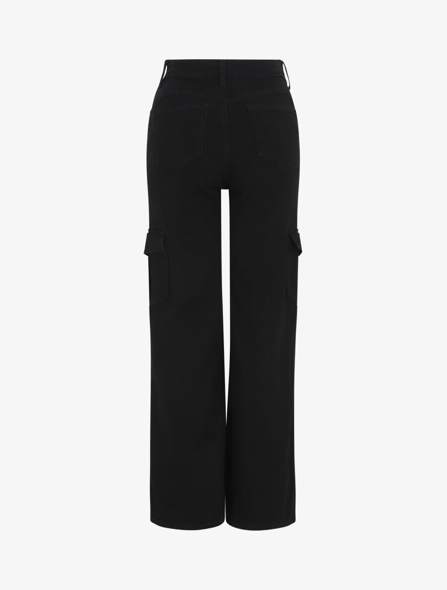 Jean style cargo coupe flare - Noir - 2