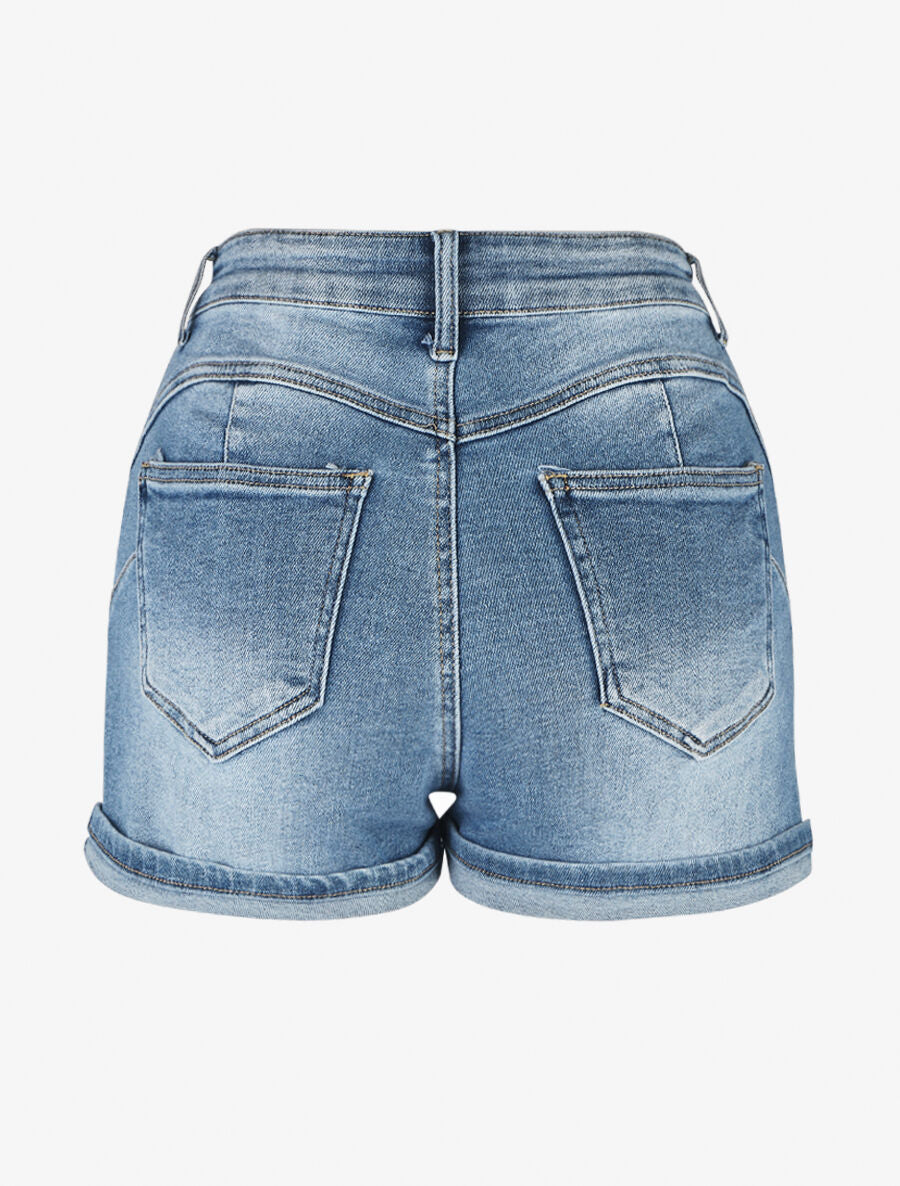 Short push up coupe droite - Bleu - 2