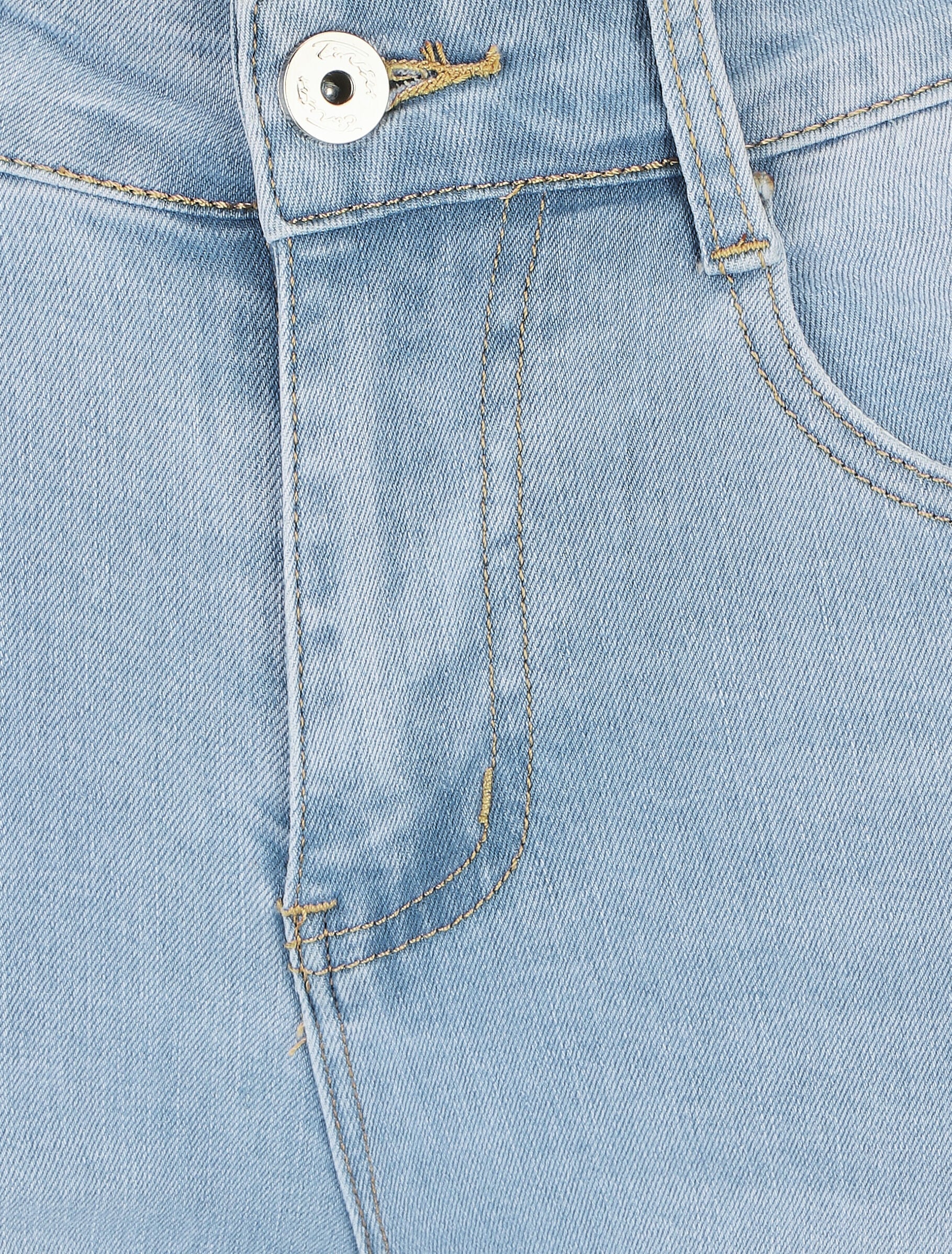 Bermuda push up à revers coupe droite - Bleu - 3