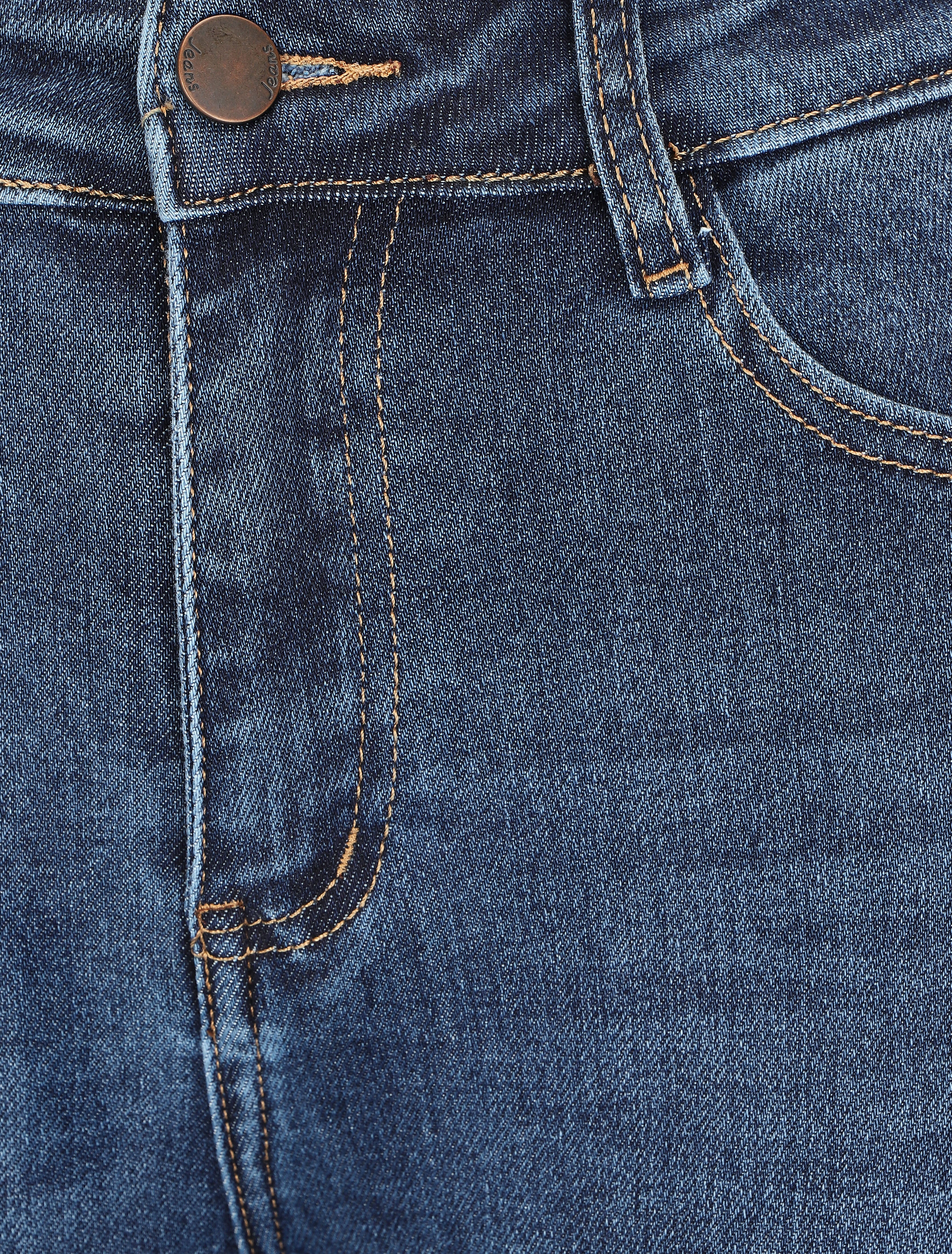 Jean skinny à taille haute - Bleu - 3