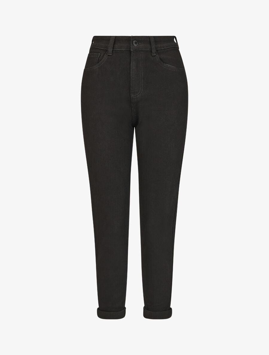 Jean mom taille haute - Noir - 1
