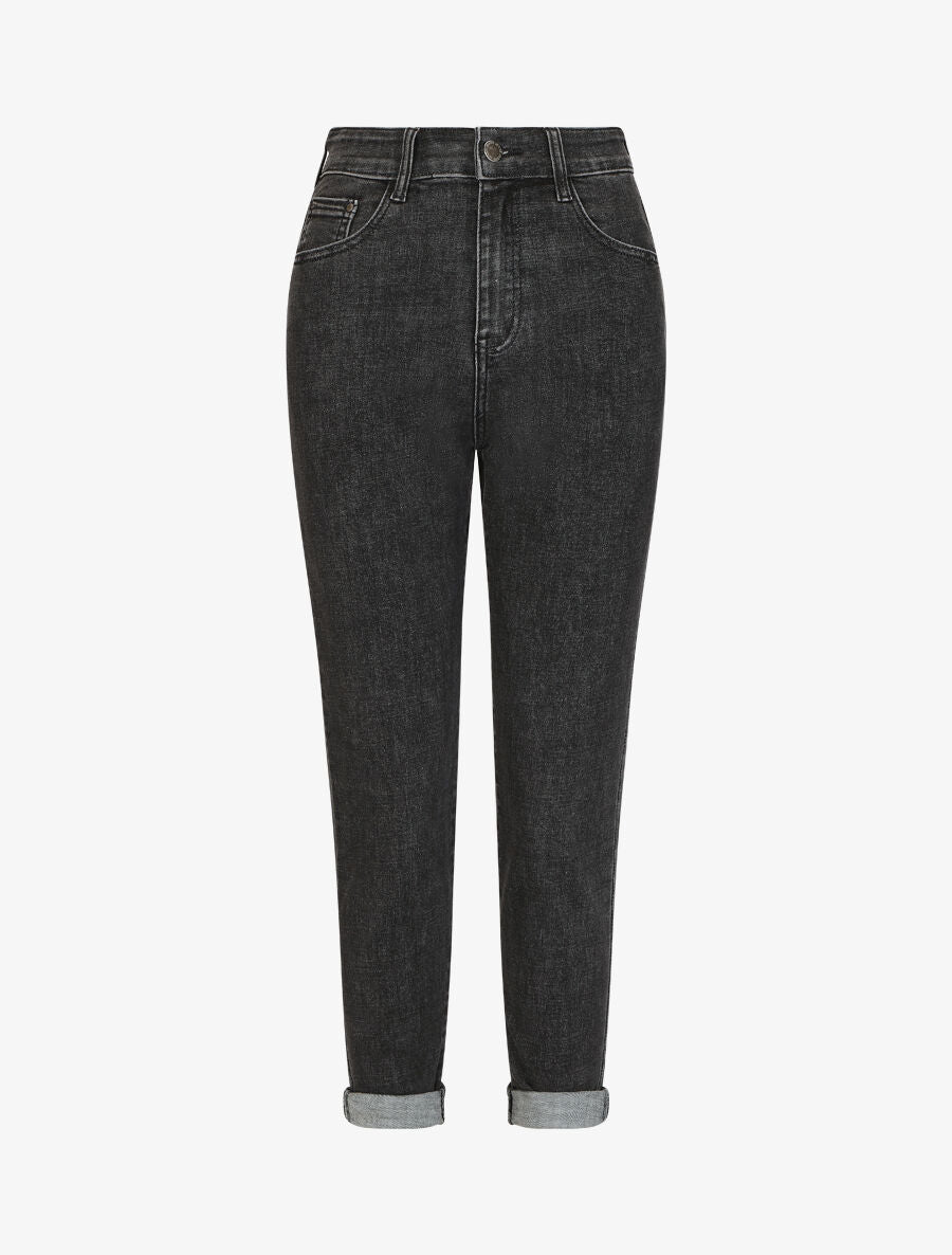 Jean mom taille haute - Anthracite - 4