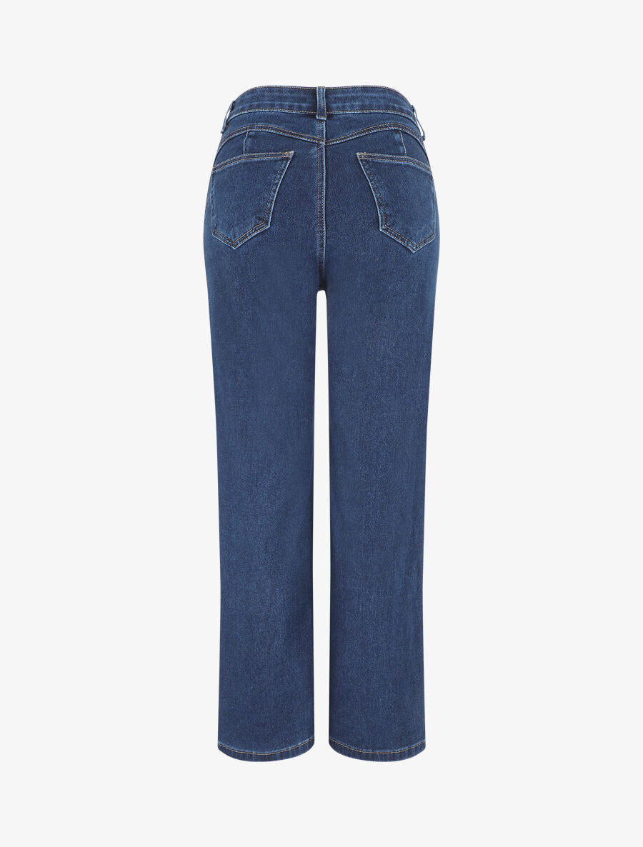 Jean ample taille haute - Bleu brut - 2