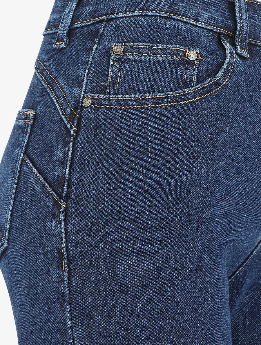 Jean ample taille haute - Bleu brut - 3