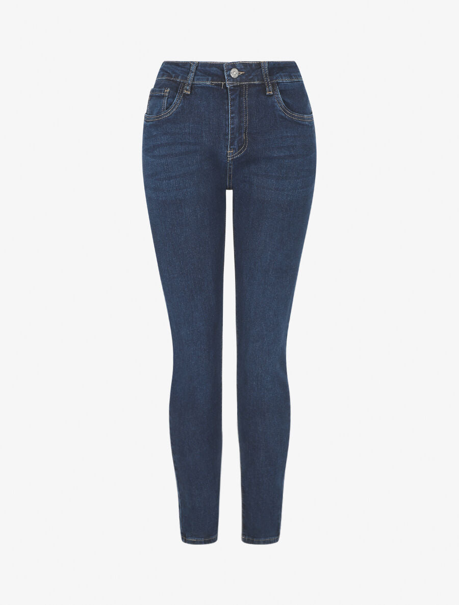 Jean slim push up grande taille - Bleu brut - 4