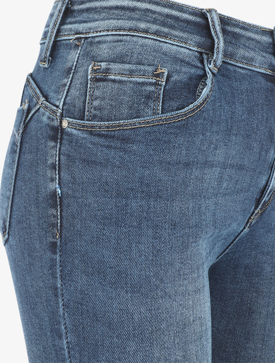 Jean standard effet push up coupe bootcut - Bleu - 3