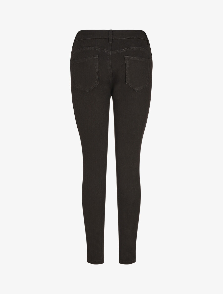 Jean slim push up grande taille poches boutonnées - Noir - 2