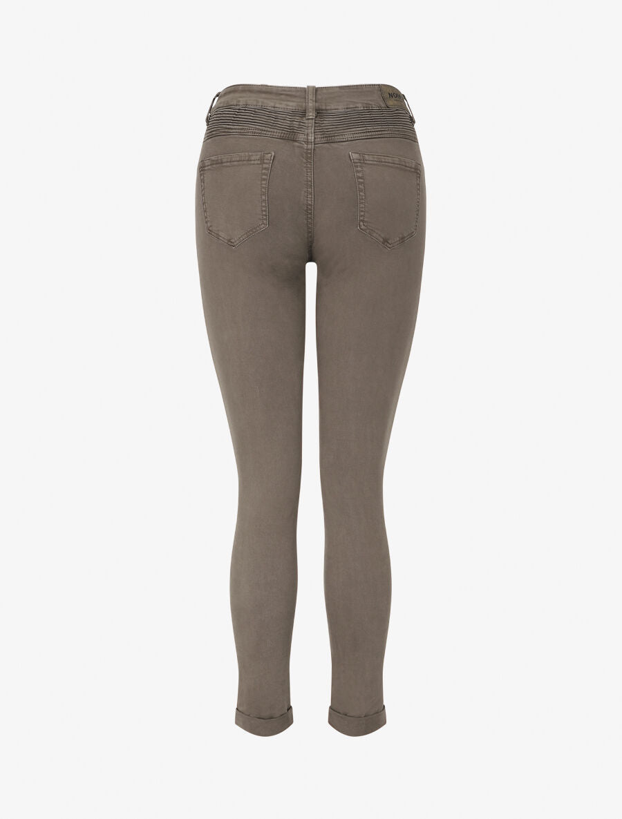 Jean taille haute coupe slim - Taupe - 2