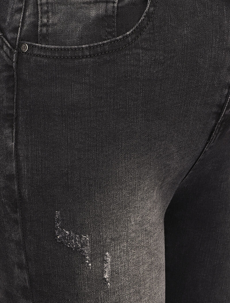 Jean skinny griffé à coutures contrastantes à l&