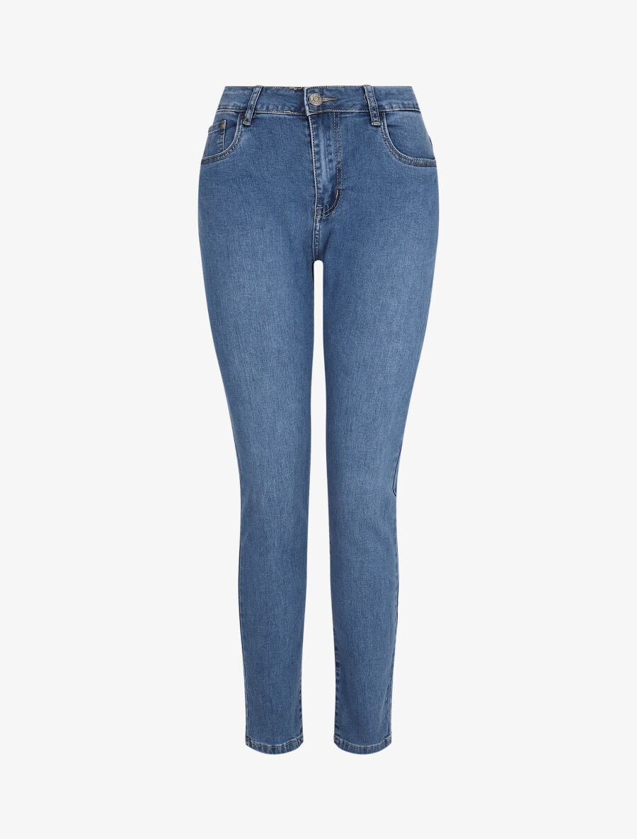 Jean grande taille coupe slim - Bleu - 1