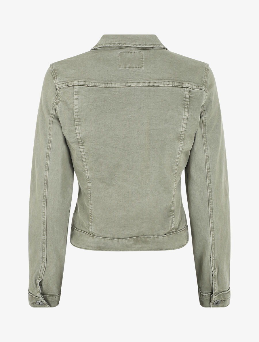 Veste en jean droite - Kaki - 2