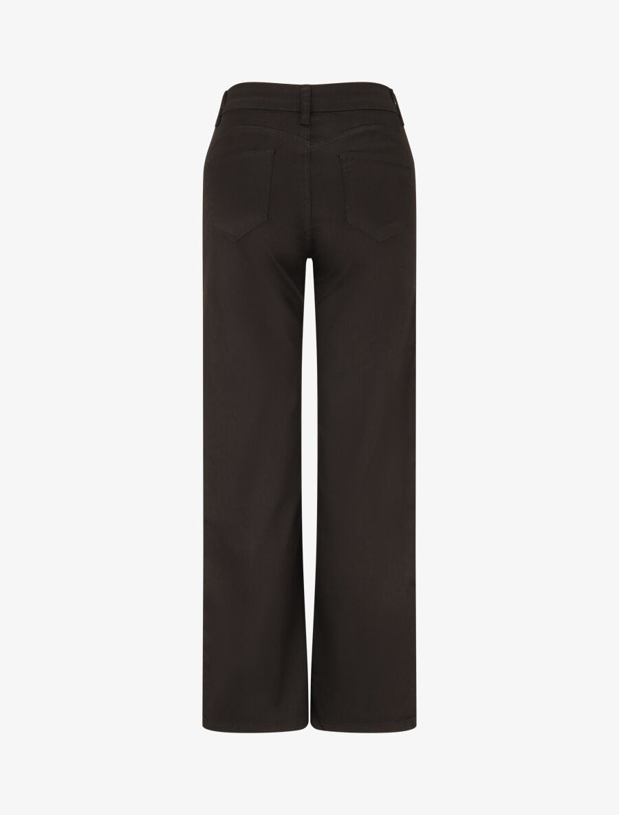 Jean droit push up taille haute - Noir - 2