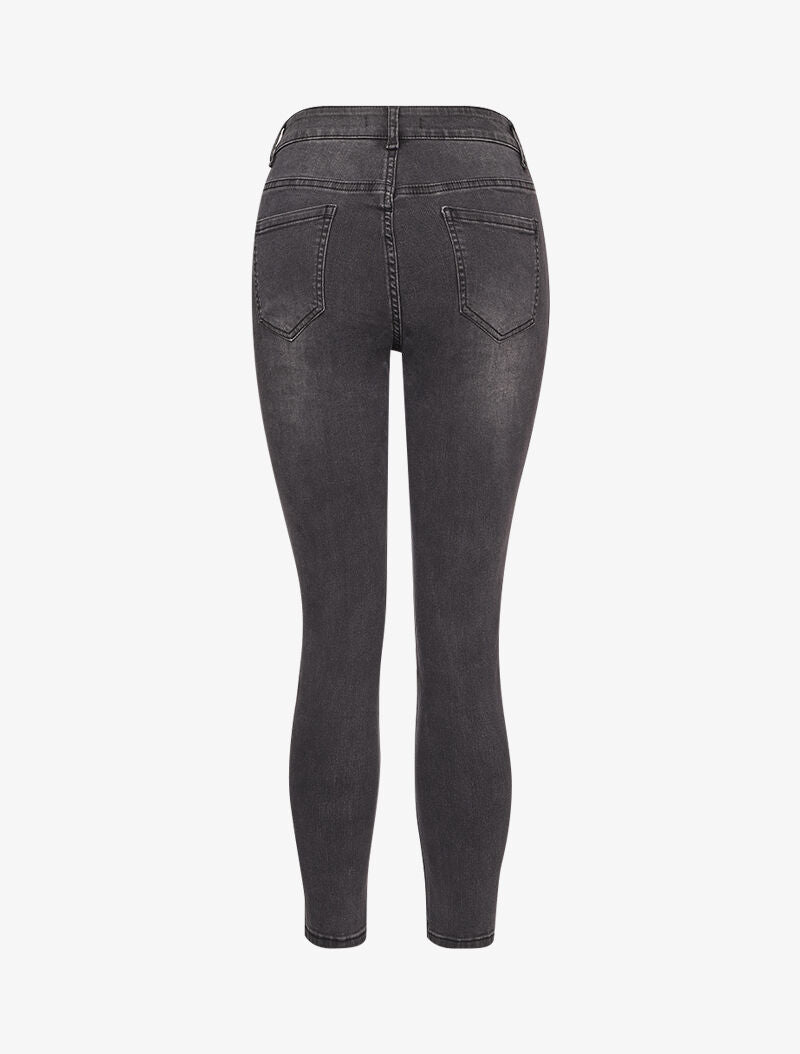 Jean 7/8 coupe mom - Gris foncé - 2