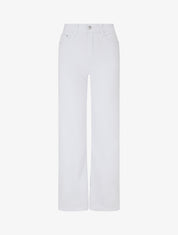 Jean droit push up taille haute - Blanc - 1