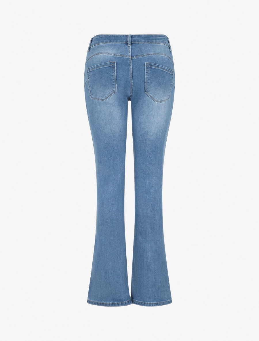Jean push up standard coupe flare - Bleu - 2