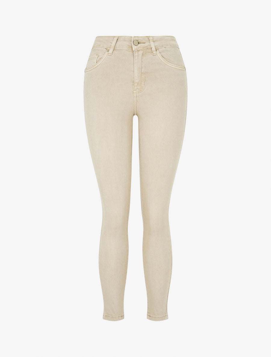 Jean push up coupe skinny - Beige - 1